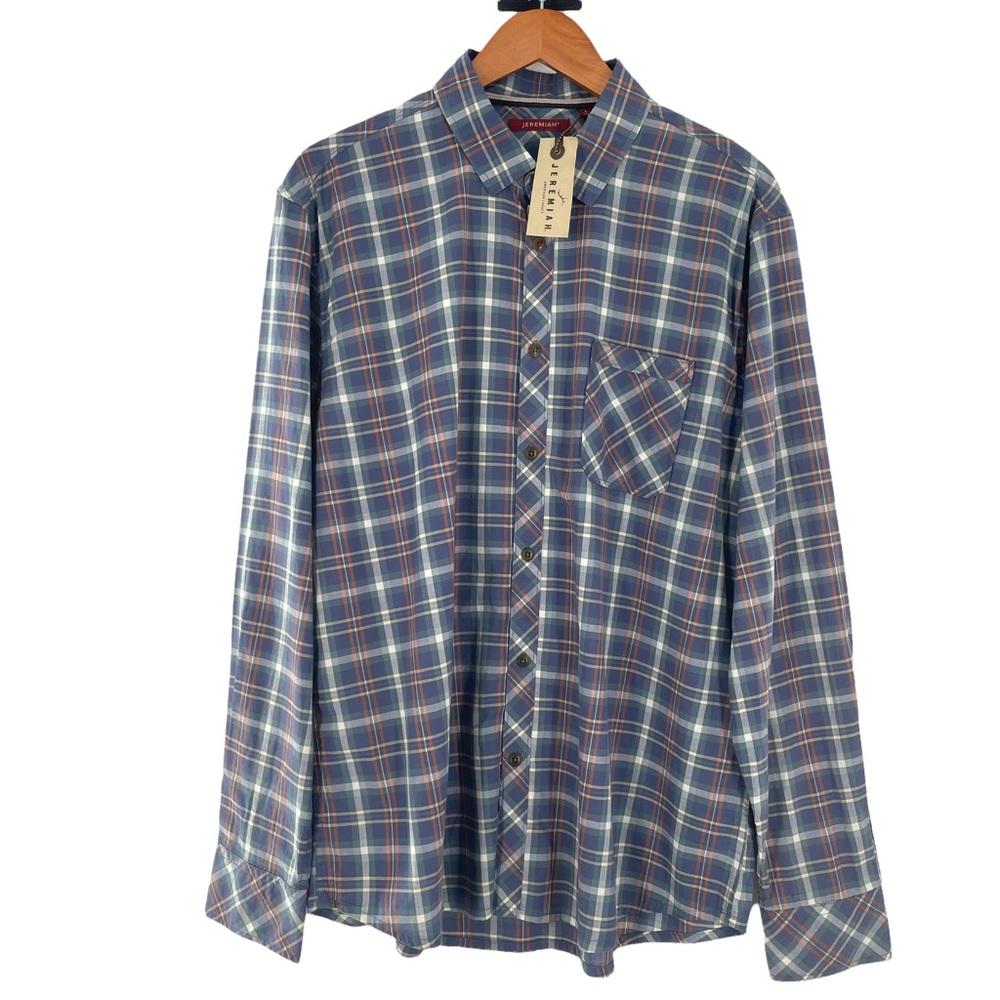 Jeremiah Long Sleeve Button Down Shirt with Elbow Sleeve Guard Size Large NWOT